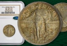 Key Date 1916 Standing Liberty Quarter Offered at GreatCollections Key Date 1916 Standing Liberty Quarter Offered at GreatCollections
