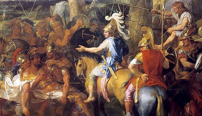 Alexander and Porus by Charles Le Brun, 1673 via Wikimedia Commons