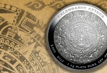 Mexico 2015 Aztec Calendar $100 1 Kilo Silver Coin