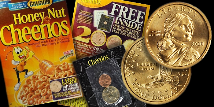  2000-P Cheerios Prototype Sacagawea Dollar.