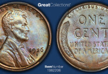 CACG graded MS-65 1926-S Lincoln cent
