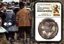 New York Lion Dollar – First Dollar of the Americas