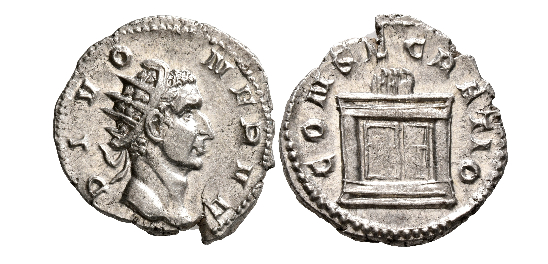 Trajan Decius, 249-251. Antoninianus ( 21 mm, 4.26 g, ). RIC 84b. Rare.