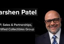 Certified Collectibles Group Promotes Harshen Patel to Senior Vice President, Sales & Partnerships Harshen Patel to Senior Vice President, Sales & Partnerships.