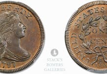 Stack’s Bowers to Offer S-135 Reverse of 1797 Large Cent in Sprinf 2023 Rarities Night U.S. Coin Auction