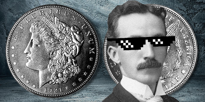 United States 1921-S Zerbe Proof Morgan Silver Dollar