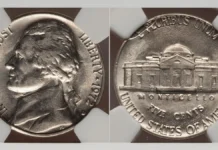 The Case of the Non-Random Nickel: Rolling Folds Defy the Odds This is an image of a 1972-D Jefferson Nickel with a Rolling Fold Error.