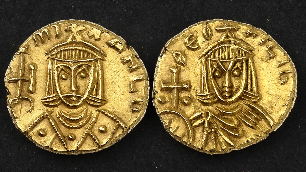 08 – No. 628. Byzantium. Michael II, 820-829, and Theophilos. Solidus, 821-829, Syracuse. About extremely fine. Estimate: 600 euros. Hammer price: 4,600 euros.