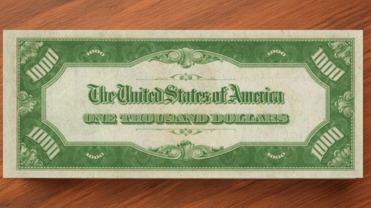 Gem Uncirculated Series 1928 $1000 Federal Reserve Note. Image: Stack's Bowers/CoinWeek.