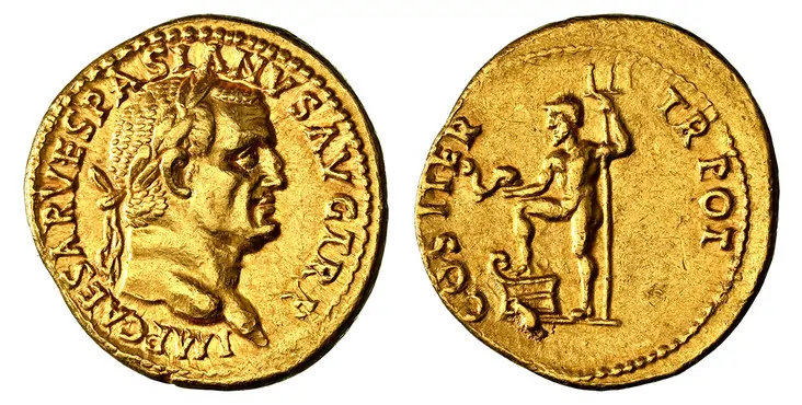 Vespasian Aureus with Distinguished Provenance