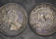 1796 Draped Bust Quarter. Image: Heritage Auctions/CoinWeek.