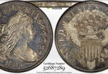 1804 Draped Bust Silver Dollar. Class III. BB-306. Second Reverse. Lettered Edge. Proof-65 (PCGS). CAC. CMQ.