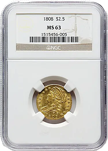 1808 $2 1/2 BD-1, R.4, MS63 NGC.
