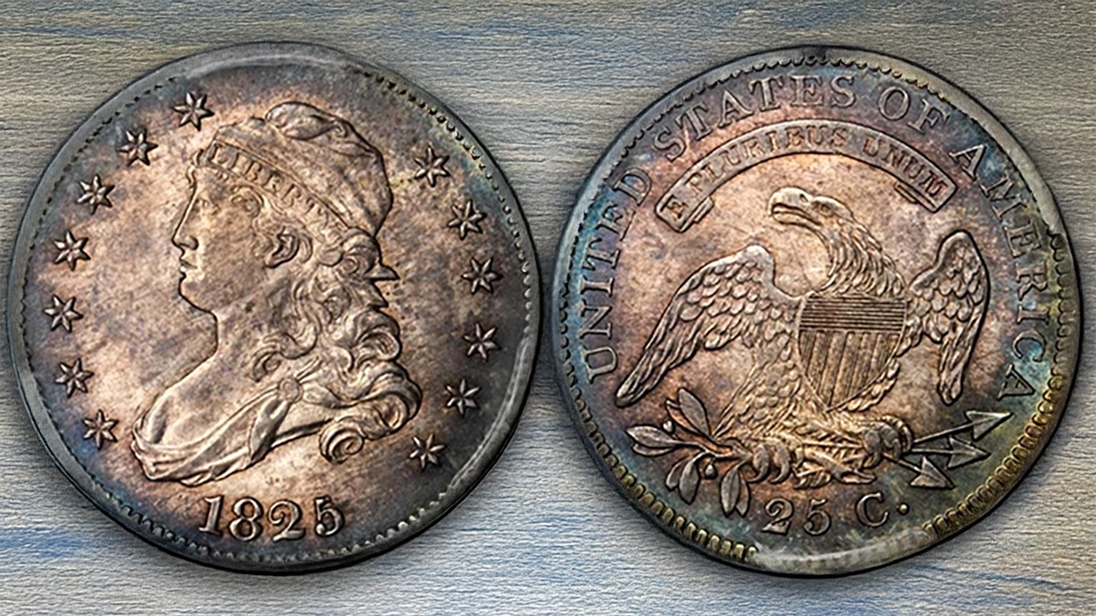 1825/2 Capped Bust Quarter Dollar, B-2. Image: Stack's Bowers.