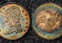 AU58 : A Grade Just Shy of Mint State 1831 Capped Bust Quarter. Image: Stack's Bowers / CoinWeek.