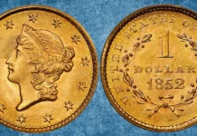 1852 Gold Dollar. MS-67 (PCGS). CAC.