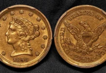 1859-D Liberty Head Quarter Eagle. Image: Doug Winter.