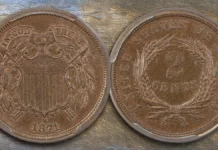 1871 Two-Cent Piece. Image: DLRC/ CoinWeek.