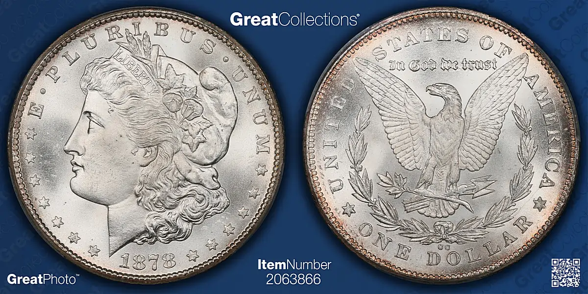 1878-CC Morgan Silver Dollar PCGS MS-67