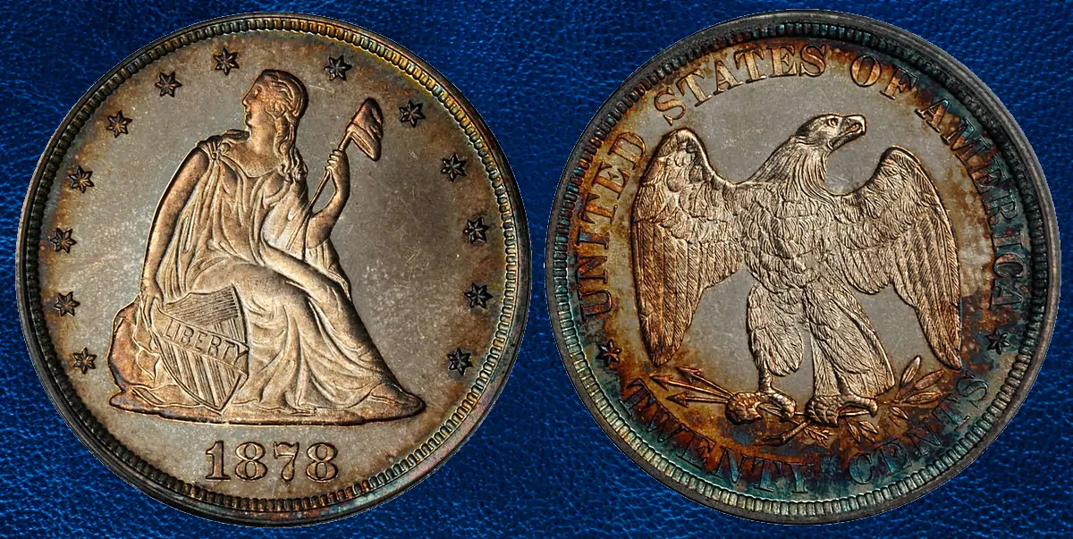 Coin Auctions - 1878 Proof 20 Cent - Coin Photo by Stacl' Bowers - Image bt CoinWeek
