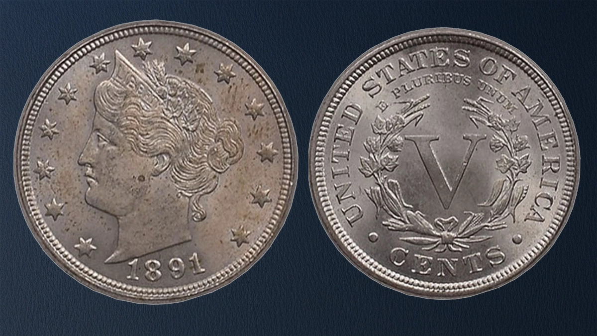 1891 Liberty NickelBefore conservation