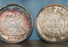 CAC MS62 Liberty Seated Dime. Image: GreatCollections / CoinWeek.