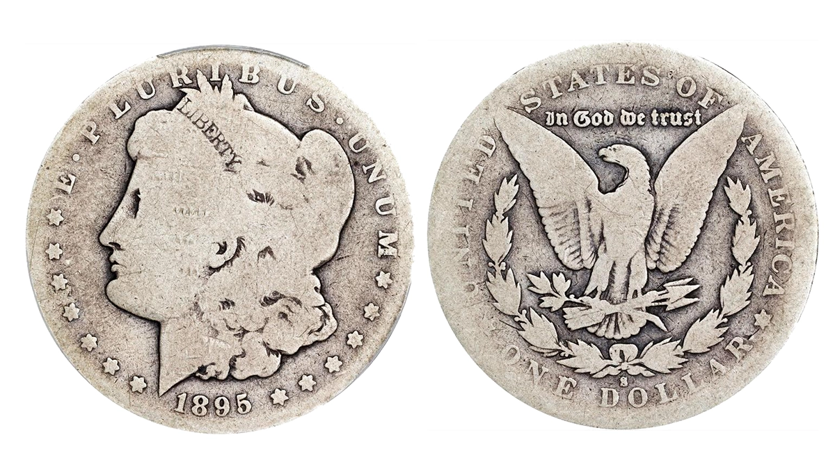 1895-S Morgan Dollar graded PCGS About Good. Image: Stack's Bowers.
