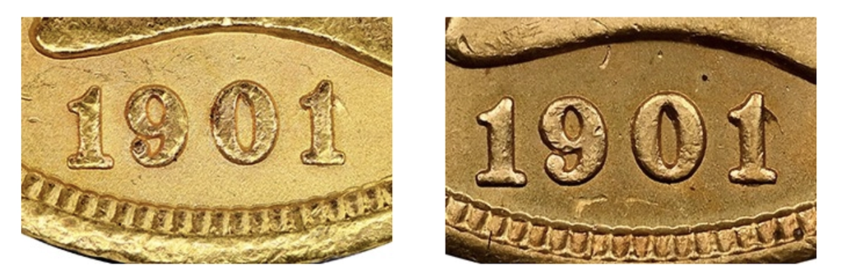 1901/0 Liberty Head Half Eagle Overdate. Image: NGC.