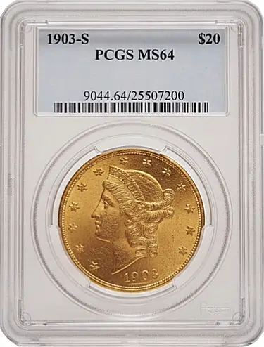 1903-S $20 Double Eagle PCGS-64