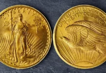 1907 No Motto Saint-Gaudens Double Eagle. Image: Stack's Bowers / CoinWeek.