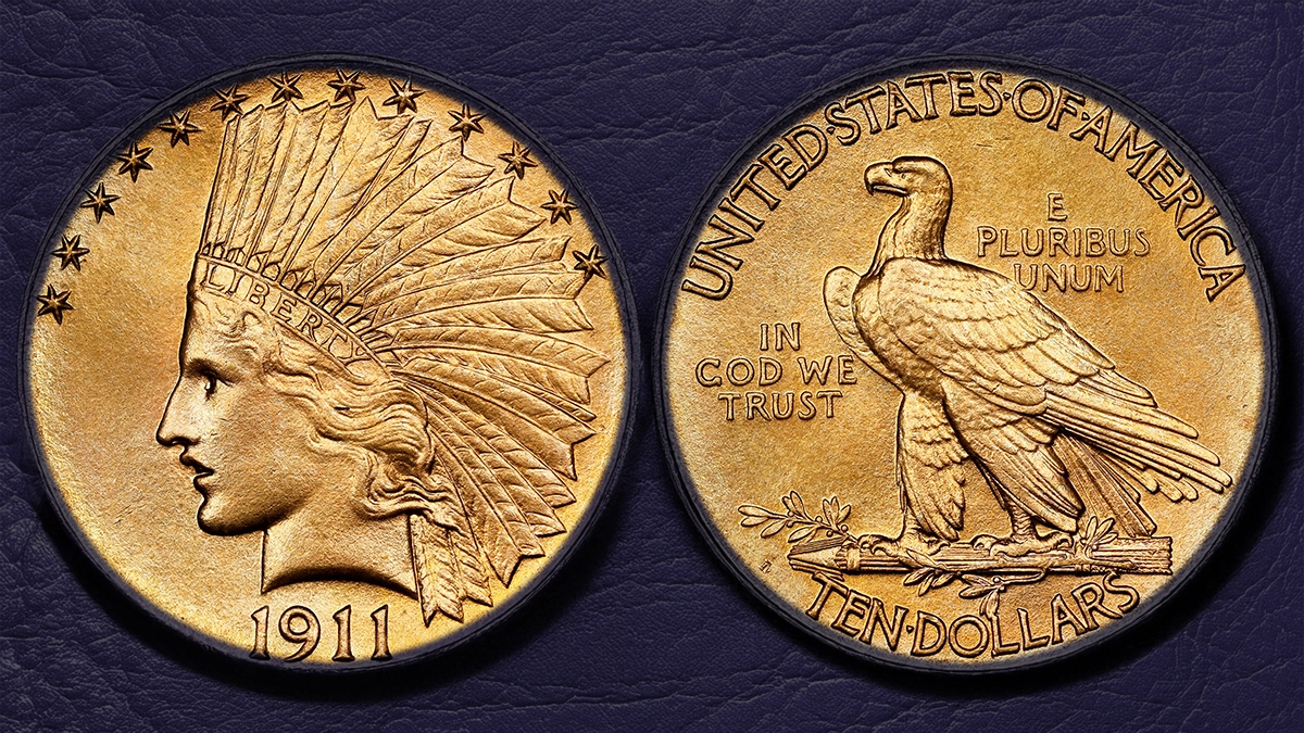 Graded PCGS MS-66 (CAC)(CMQ), this is the sole finest graded example of the key date 1911-D Indian Head $10 gold piece. Image: Stack's Bowers / CoinWeek.