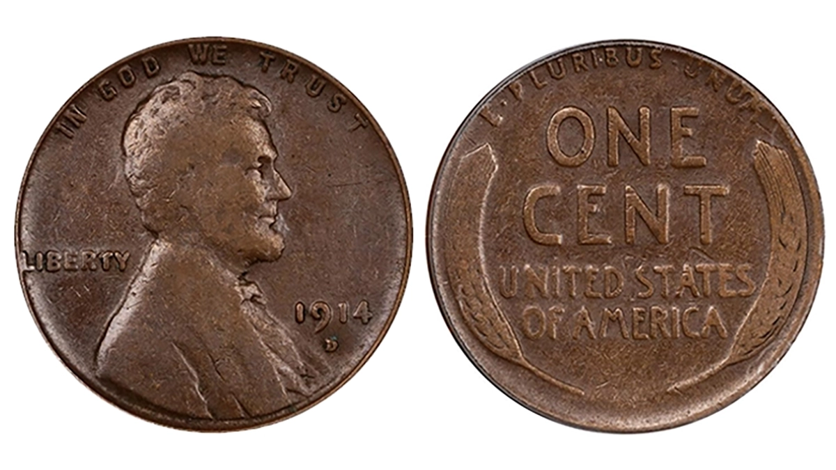 A "key date" 1914-D Lincoln cent graded PCGS VG-8. Image: Stack's Bowers.