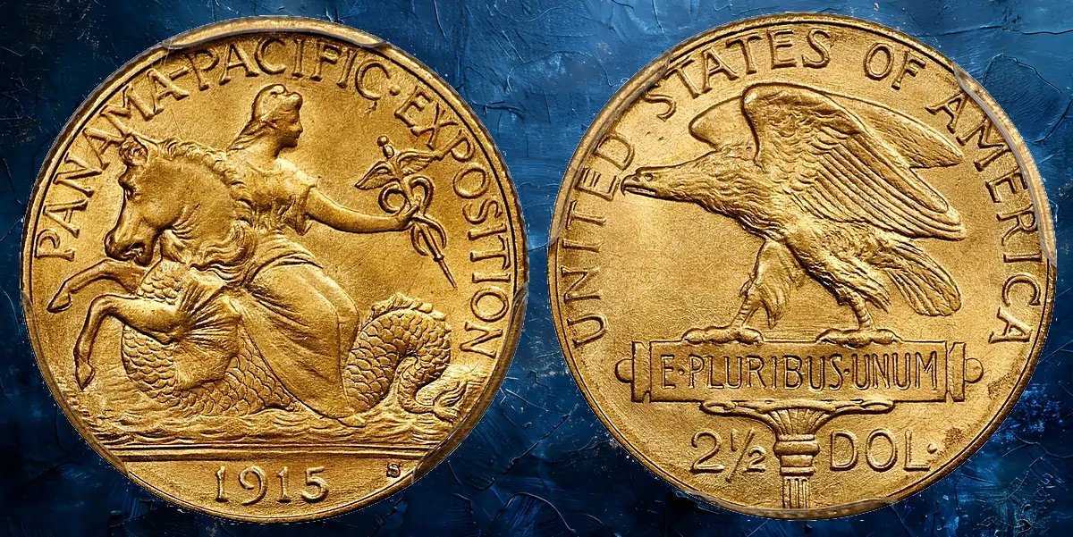 1915-S Panama-Pacific Exposition Quarter Eagle. MS-67+ (PCGS). CAC.
