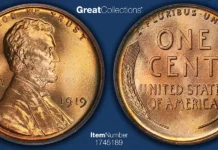 1919 Lincoln Cent PCGS MS69 RD (CAC) – The Finest Wheat Cent Ever Certified 1919 Lincoln Wheat Cent graded PCGS MS-69 RD with a CAC green sticker