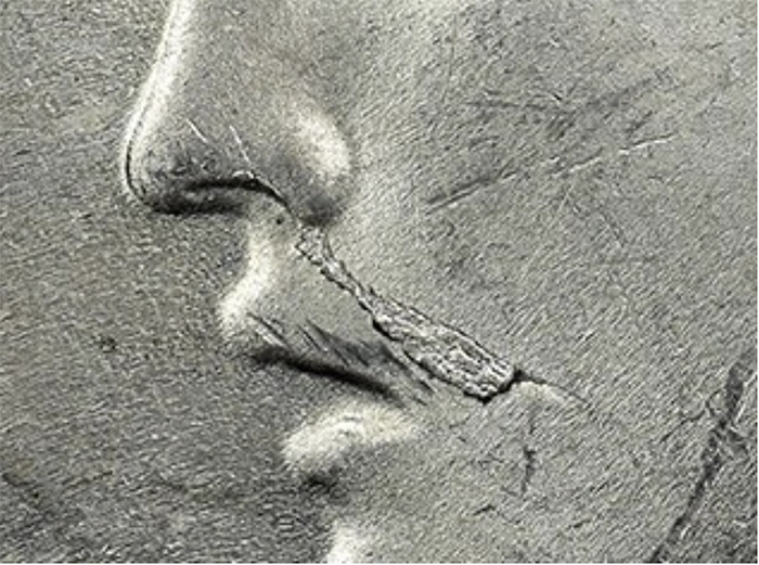 Close up of a 1922 VAM-12A "Moustache" Peace Dollar. Image: NGC.