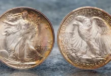 The current finest-known 1929-D Walking Liberty Half Dollar. Image: Legend Rare Coin Auctions / CoinWeek.