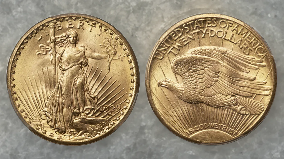 1929 Saint-Gaudens Double Eagles. Image: Heritage Auctions/CoinWeek.