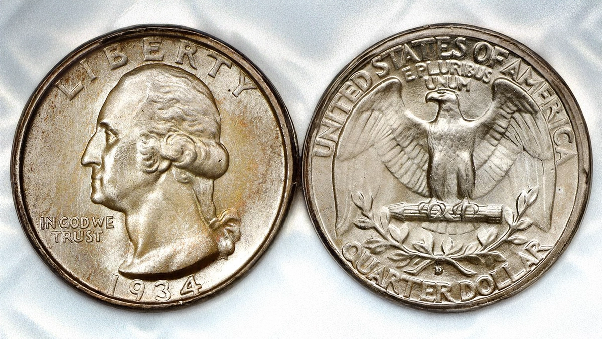 1934-D Washington Quarter. Medium Motto. Image: Stack's Bowers / CoinWeek.