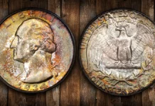 1934-D Washington Quarter : A Collector’s Guide 1934-D Washington Quarter. Heavy Motto. Image: Stack's Bowers / CoinWeek.