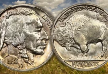 1938-D Buffalo nickel. Image: David Lawrence Rare Coins / CoinWeek.