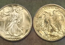 1939-S Walking Liberty Half Dollar. Image: DLRC/CoinWeek.
