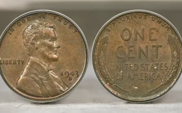 1943-D Bronze Cent, sold for $1.7 million in 2010.