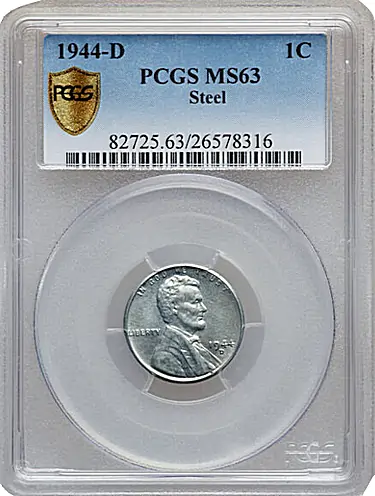 1944-D 1C On Steel Planchet PCGS-63
