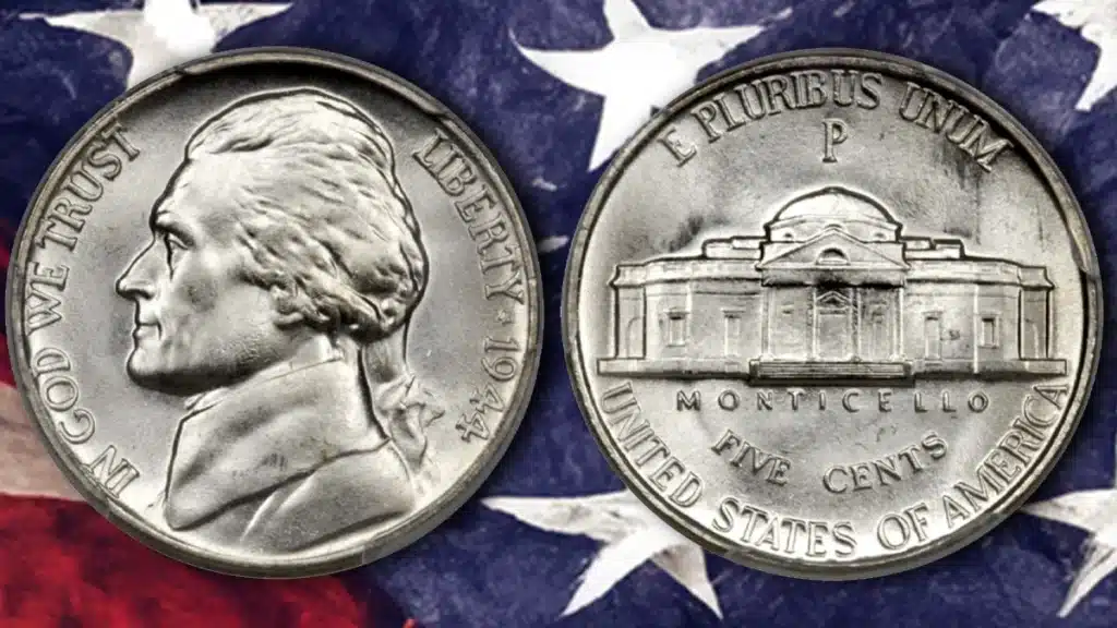 1944-P Jefferson nickel. Image: CoinWeek / Heritage Auctions.