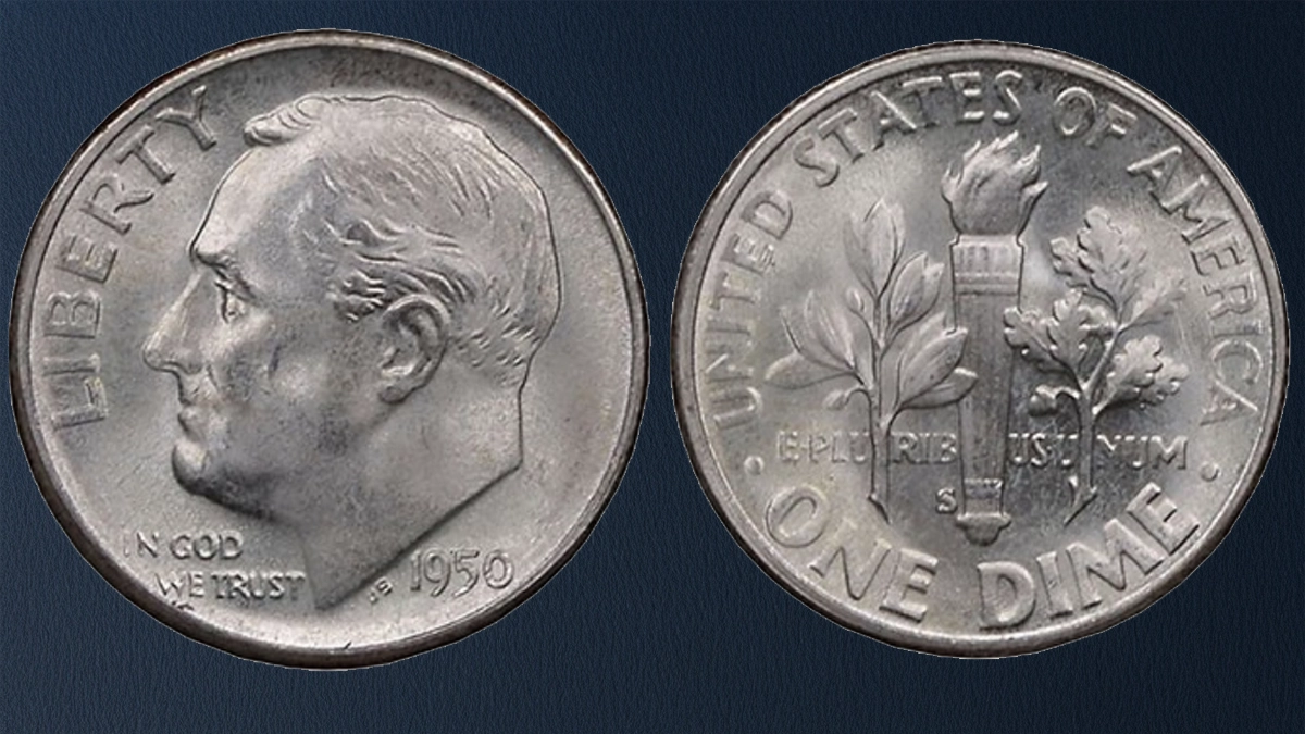1950-S Roosevelt Dime before conservation. Image: NGC / CoinWeek.
