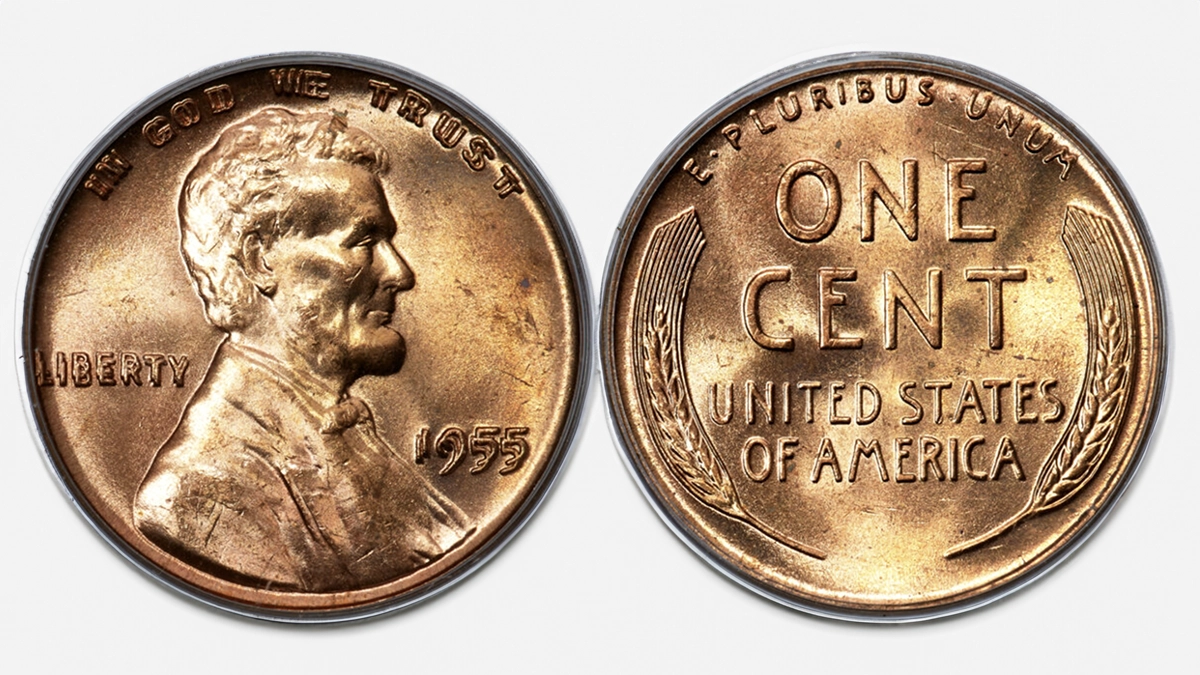 1955 Doubled Die Lincoln Cent. Image: Heritage Auctions.