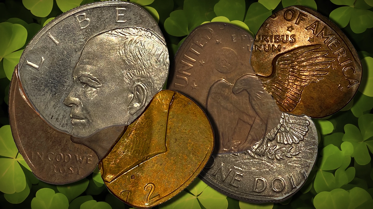 1972-S Eisenhower Dollar "Cloverleaf" Error. Image: Mike Byers / CoinWeek.