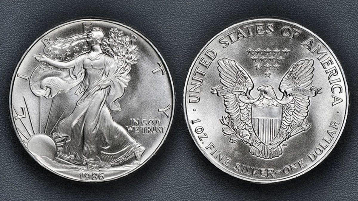 This is an image of a 1986 American Silver Eagle.