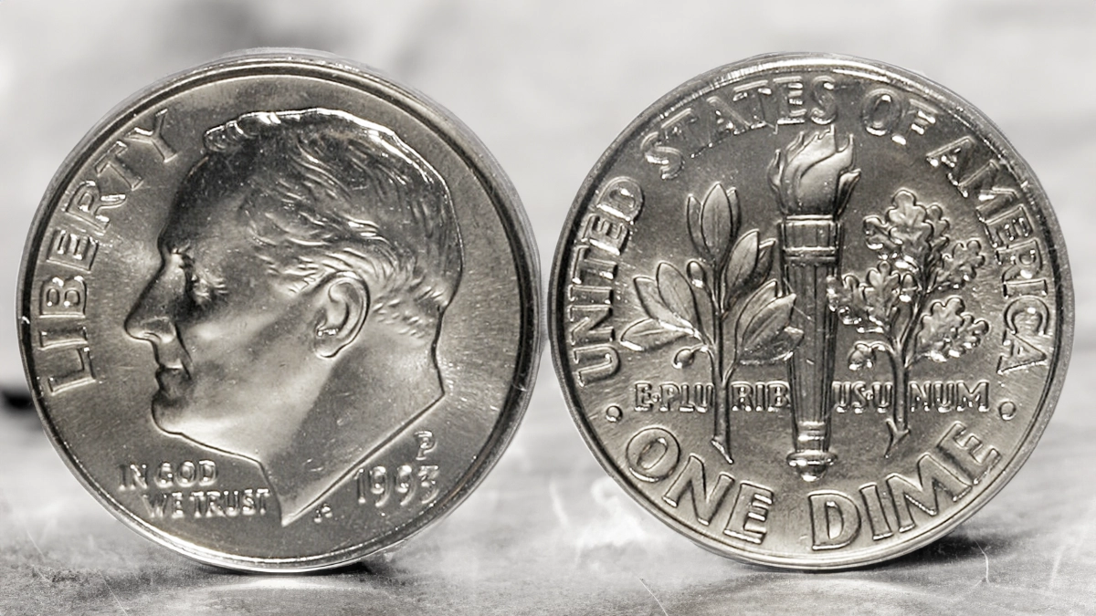 1993-P Roosevelt Dime. Image: Heritage Auctions / CoinWeek.
