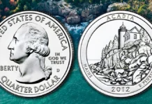 2012-D Acadia National Park Quarter. Image: United States Mint / Adobe Stock.